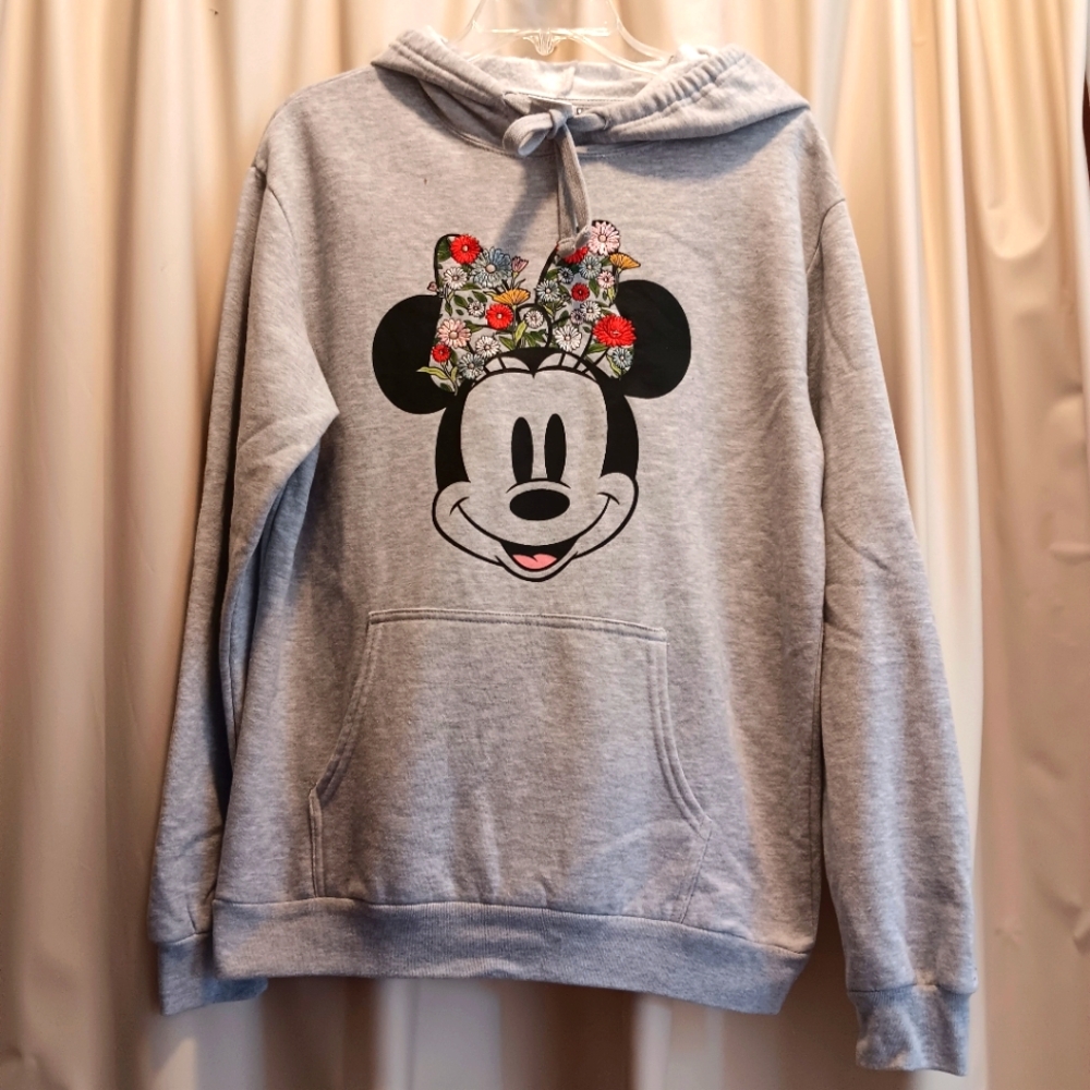 EUC Disney Embroidered Minnie Mouse Hoodie Size Large